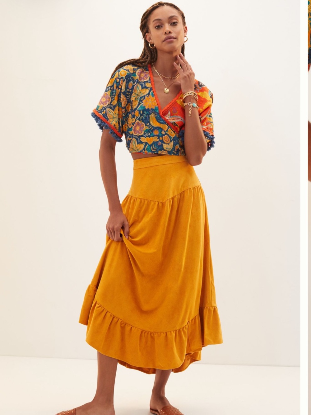 Anthropologie Sueded Maxi Skirt